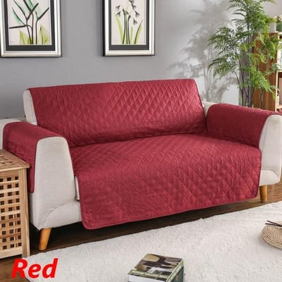 Nieuwste Bankhoes Fauteuil Mat Beschermer voor Banken Hond Huisdier Kinderen Wasbaar Verwijderbaar Slipcovers 1/2/3 Zits 55*196cm rood