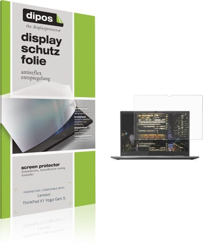 dipos – 2x Matte Beschermfolie geschikt voor Lenovo ThinkPad X1 Yoga Gen 5 | Krasbestendige & antireflecterende Screenprotector Ultra-Thin