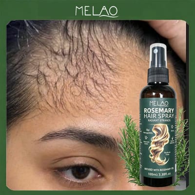 MELAO Rozemarijn Haarmist, Verrijkt Met Rozemarijnolie, Anti-Frizz Gladmakende Haarmist, Voedende En Glanzende Haren, Geschikt Voor Alle Haartypes, 100ml