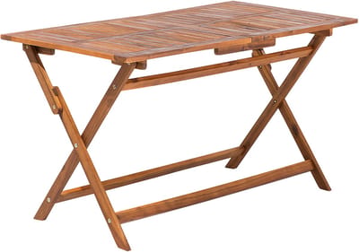 CENTO - Tuintafel - Donkere houtkleur - 140 x 75 cm - Acaciahout
