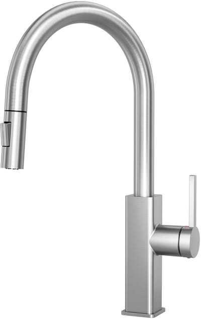 CECIPA max Keukenkraan met Uittrekbare Uitloop - Handdouche - Mengkraan - 2 Waterafvoermodi - 360° Draaibaar - RVS
