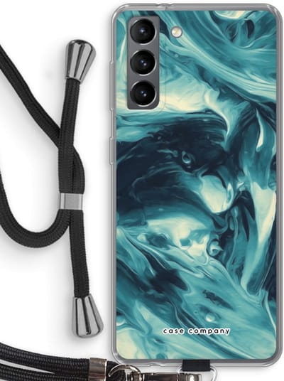 Case Company® - Hoesje met koord geschikt voor Samsung Galaxy S21 hoesje met Koord - Dreaming About Whales - Telefoonhoesje met Zwart Koord - Bescherming aan alle Kanten en Over de Schermrand