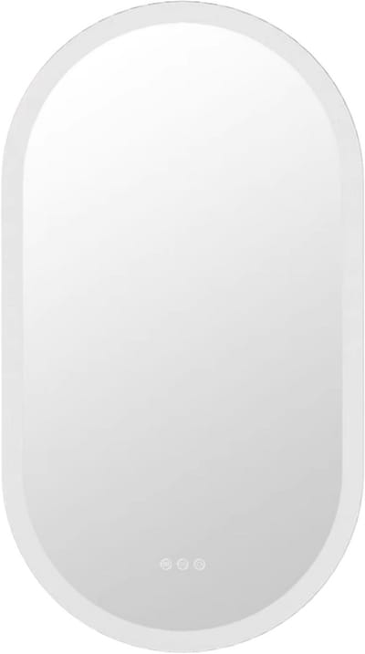 Ovale LED Badkamerspiegel Opulence - Met verlichting - 60x120cm - Voor Badkamer - Wandmontage - Dimbaar licht
