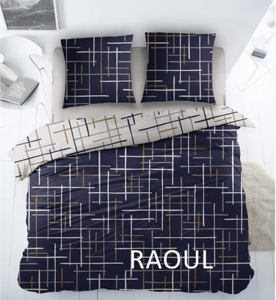 Sleepnight Lakenset Katoen Raoul - 240 x 300 cm + 2 kussenslopen - [Blauw]