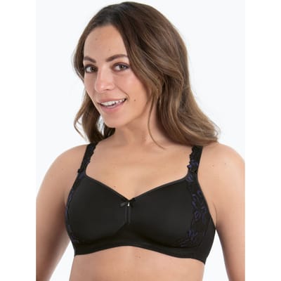 Beha zonder beugels met spacercups - zwart / donkerblauw - Gr. 80 B van Goldner Fashion
