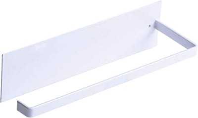 Wandhouder voor Keukenhanddoeken en Keukenpapier, Zonder Boren, Zelfklevend, 25 cm, Wit, Ruimtebesparend en Praktisch