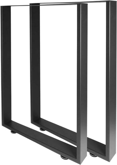 Tafelpoten U-vorm - Metaal Onderstel - Bureau Maken - Industrieel Design - 430 x 400 mm - Zwart