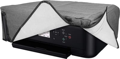 kwmobile printer hoes geschikt voor Canon Pixma TS5150 / 5151 / MG 2555 / Pixma MG2551S case - Linnen cover - Stofhoes voor printer in donkergrijs
