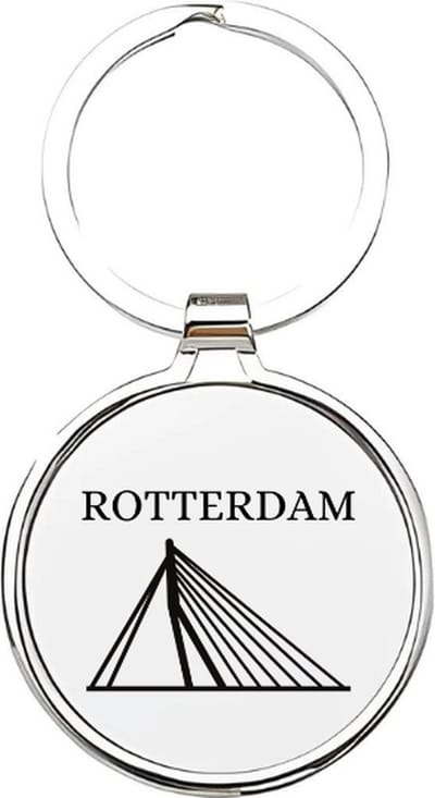 Akyol - rotterdam Sleutelhanger - Rotterdam - rotterdammers - rotterdammer - roffa - 010 - cadeau voor een rotterdammer - zuid holland - 4 x 7,5 CM