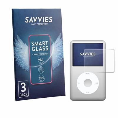 3 Stuks Savvies Screenprotector - geschikt voor iPod classic Gen 5-7 - beschermfolie glas transparant