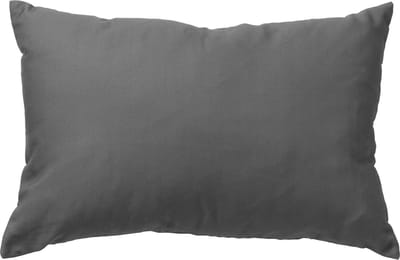 Dutch Decor SANTORINI - outdoor kussenhoes 40x60 cm - waterafstotend en uv-bestendig - Charcoal Gray - antraciet - met rits - zonder binnenkussen