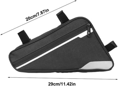 Frametas - Frametas fiets -Fiets frame tas - Waterdichte fietstas -Frametas racefiets - Frametas racefiets bovenbuis - Grote Opbergtas met Rits - Bikepacking Frame Bag 29 × 20 × 5 cm