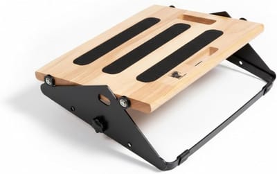 Ergonomische voetensteun - Verstelbare voetbank - Thuiswerk comfort - Zachte beweging - Compact design - Hout en staal