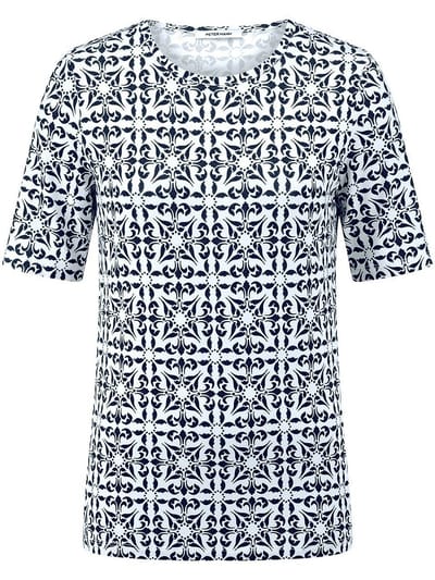 Shirt ronde hals Van Peter Hahn wit