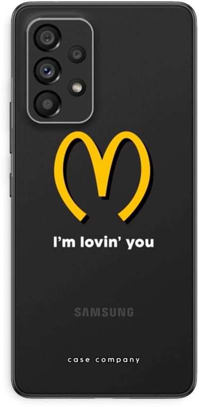 Case Company® - Hoesje geschikt voor Samsung Galaxy A53 5G hoesje - I'm lovin' you - Soft Cover Telefoonhoesje - Bescherming aan alle Kanten en Schermrand