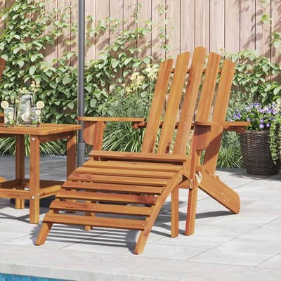 Adirondack Tuinstoel - Houten Stoel - Buiten Ontspannen - Inklapbaar - 75x84x90 cm - Bruin