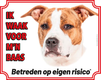 American Staffordshire Terrier Waakbord