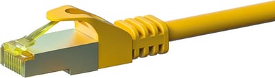 Danicom Cat7 S/FTP (PIMF) patchkabel - 0,25 meter geel - netwerkkabel - internetkabel - UTP kabel - RJ45 - 10000 mbit/s