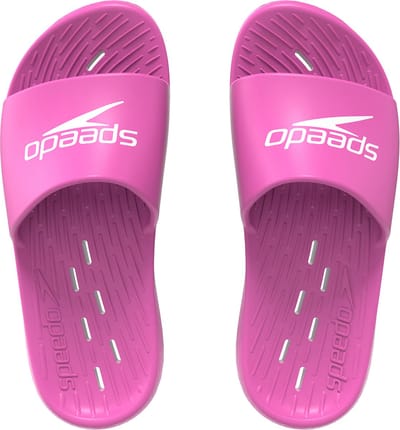 Speedo Slide Badslippers Dames - Slippers Dames met Waterafvoer in het Voetbed - Sneldrogende Badslippers Dames van Lichtgewicht EVA - Slippers voor Zwembad en Strand - Roze/Wit - Maat 37