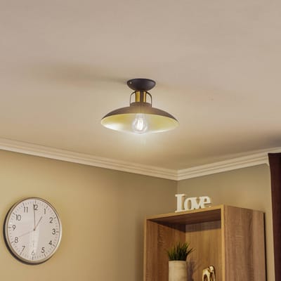Eko-Light Plafondlamp Felix, blauw/goud