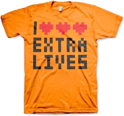 Hybris I Love Extra Lives T-shirt oranje