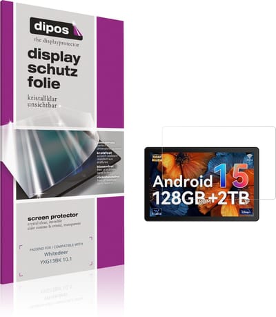 dipos – 2x Beschermfolie geschikt voor Whitedeer YXG13BK 10.1 | Krasbestendige & heldere Screenprotector Ultra-Thin