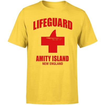 Jaws Amity Island Lifeguard T-shirt - Geel - S