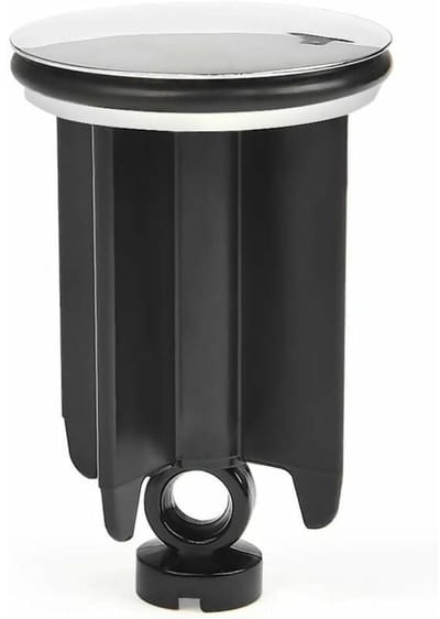 TOVBMUP Afvoerplug - stop Waste Plug Universeel - Badkamerwastafe - Bidetafvoerplug - Verstelbare vervanging voor wastafelplug - Roestvrije afdichting - geschikt voor wastafel en bidet afvoerplug - Zwart - 40 mm