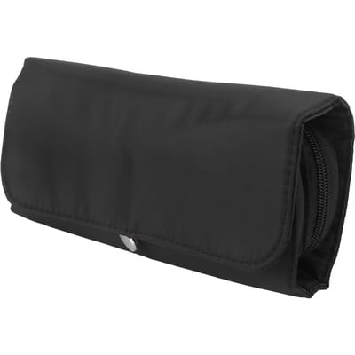 Sac de Rangement Maquillage Pliable Organisateur de Pinceaux Anti-Poussière Grande Capacité Trousse de Voyage Cosmétique Noir black