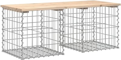Tuinbank Schanskorf - Buitenbank Picknickbank - Ontspannen in de tuin - Massief grenenhout ontwerp - 103x44x42 cm - Natuurlijk