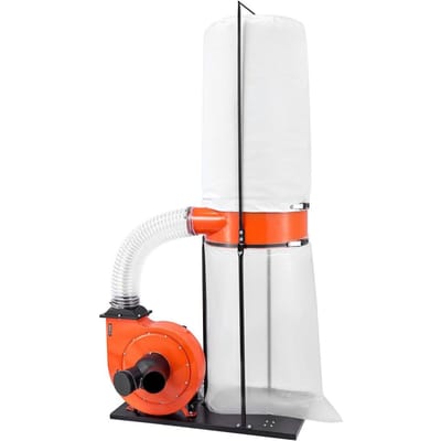 Stofafzuiger, 1200 CFM 2,5 Micron Vortex Cone Stofafzuigers, 2,0 PK Zaagsel Afzuigsysteem met 132,5L Stofopvangzak & 159L Filterzak,