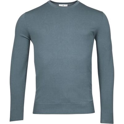 Thomas Maine Trui Crew Neck Single Knit Grijsblauw / male