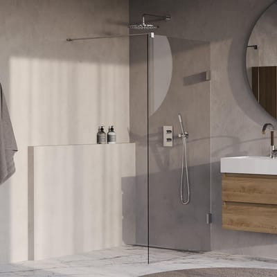 Brauer Void - Inloopdouche - Helder Glas - 100 x 200 cm - incl. Glascoating - Chroom