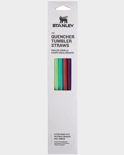 Stanley Quencher Vervangende Rietjes Set Summer (4 stuks) – Herbruikbare Rietjes voor Stanley Tumbler 30oz – BPA-vrij – Originele Stanley Accessoiresrinkrietjes