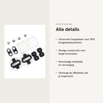 Dailygoods- Schoenplaatjes Duurzaam - Compatibel met Shimano PD-M520/M540/M324/M545/M424/M647/M959 - SPD/Schoenplaatjes - Chroom-molybdeenstaal - Roestvrij staal - Stevig en duurzaam - Fietsklemmen