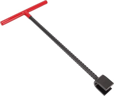 MK Stoer - Watermeter sleutel - Stopcock sleutel - Curb Valve sleutelsleutel tool - T-stijl handvat - stoeprand en hoofdwaterklep - geschikt voor - rood - handig gereedschap voor waterleidingen.