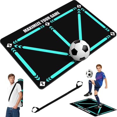 Unyqoos® Voetbaltrainingsmat voor balcontrole en techniek 60x90 cm