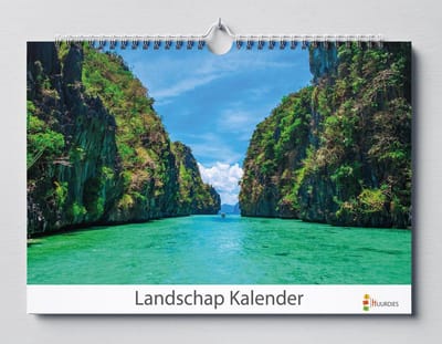 Landschap kalender 35x24 cm | Landschap verjaardagskalender | landschap wandkalender| Kalender 35 x 24 cm
