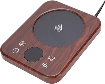 Mokverwarmer - Kopjeswarmer - Warme Dranken - 9 Temperatuurinstellingen - 36W Snel Verwarmen - Houtnerf
