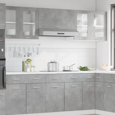 vidaXL - Bovenkast - Lyon - 80x31x60 - cm - betongrijs