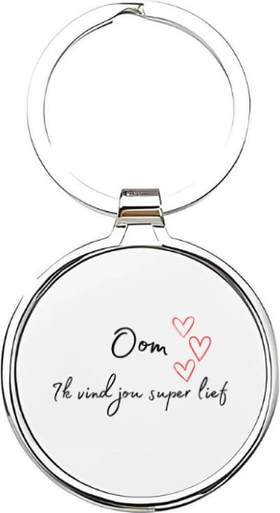 Akyol - oom ik vind jou superlief Sleutelhanger - Oom - de leukste oom - oom - familie - uncle - babyshower - cadeau voor de leukste oom - verjaardagscadeau - kraamcadeau - 4 x 7,5 CM