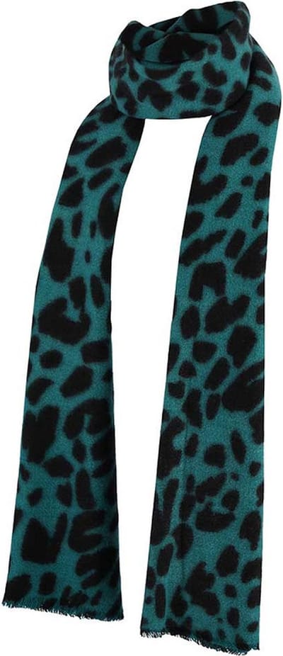 Tijger Print Sjaal Dames Sjaal Winter Sjaal Zwart-Petrol