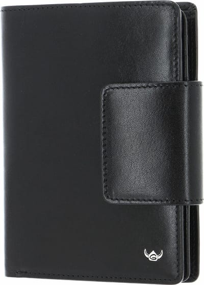 Golden Head Leren portemonnee Colorado RFID Protect Kombischeintasche mit Riegel 2300 Schwarz zwart