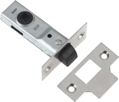 Buisslot Insteekslot - Binnendeur Slot - Deuren Beveiligen - Omkeerbare Grendelbout - 64 mm - Chroom
