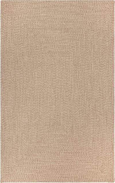 Vloerkleed voor binnen en buiten - Omkeerbaar - Sisal look - Weersbestendig - Woonkamer Balkon Keuken - Handgemaakt - Tuintapijt - Modern Boho Jute Stijl - Beige - 120cm x 170cm