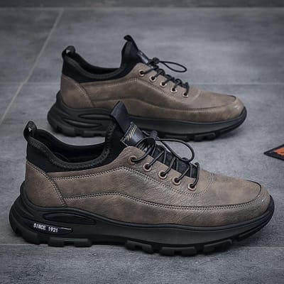 Sneaker Heren Herfst en Winter Ademend Leer Herenschoenen Heren Trendy Casual Papa Schoenen Grote Maat Werkschoenen 44