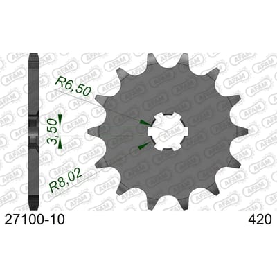 Stalen motortandwiel voor Afam 420 10 dents