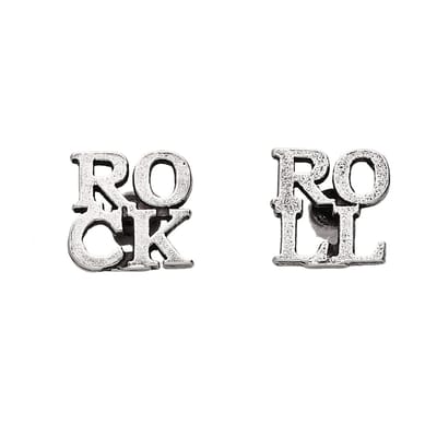 EAR IT UP - Oorbellen - Rock - Roll - Mismatch - Push back oorknopjes - 925 sterling zilver - 6 mm - 1 paar