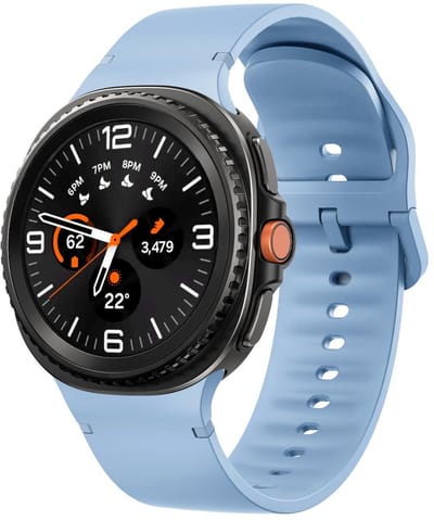 Siliconen bandje - geschikt voor Samsung Galaxy Watch 8 (40mm) / Galaxy Watch 8 (44mm) / Galaxy Watch 8 Classic - gespsluiting - Maat S/M - blauw