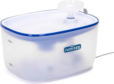 Nobleza Drinkfontein Kat 2,5L - Kattenfontein met Filter - Fluisterstil - Transparant - USB